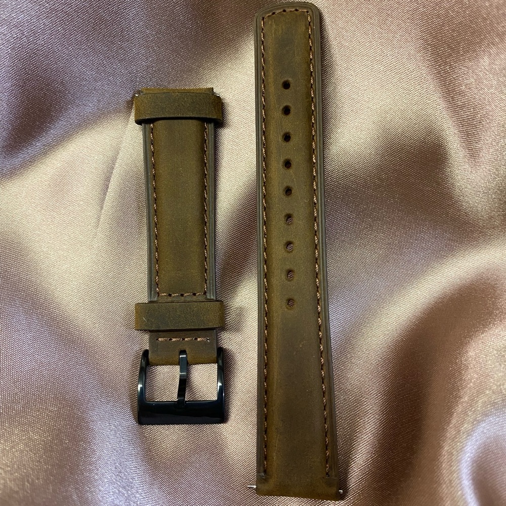 Ritchie Brown Leather Watch Strap, 20mm